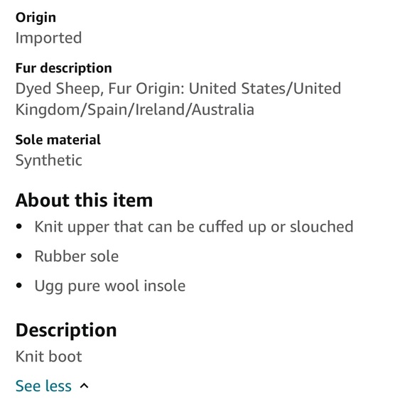 UGG Classic Cardy Wool Knit Black Fold Over Slouchy Boots Shoe Kids Size Y4 - Picture 16 of 17